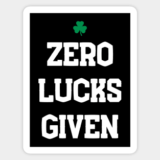 Zero Lucks Given Sticker